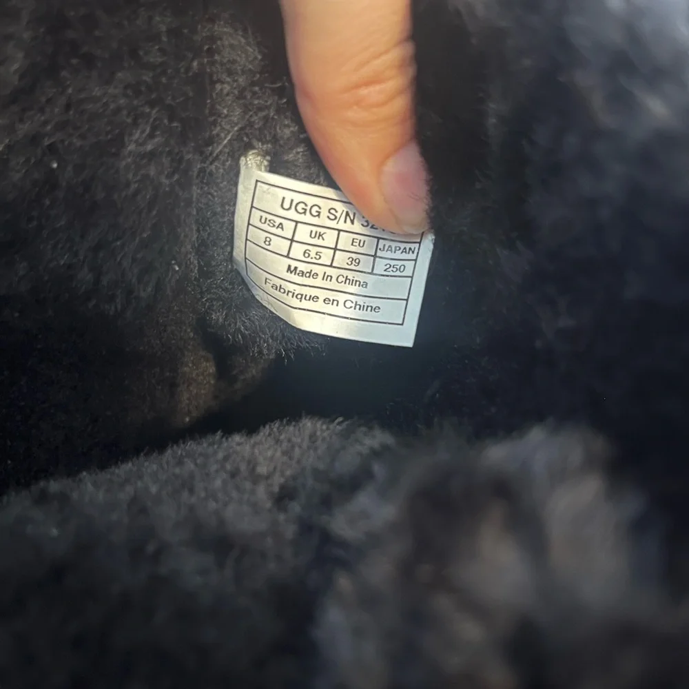 UGG Never Worn Black Suede Boots with Stitch Detail - Picture 7 of 8